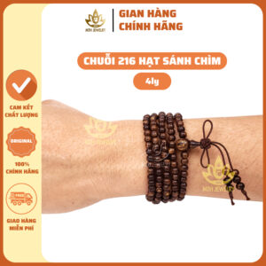 Vòng Tay Trầm Hương 216 Hạt Sánh Chìm
