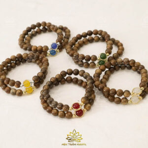 VÒNG TRẦM HƯƠNG TRÒN ĐƠN KIM BẢO TRỢ MỆNH