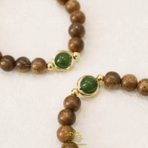 VÒNG TRẦM HƯƠNG TRÒN ĐƠN KIM BẢO TRỢ MỆNH (4)