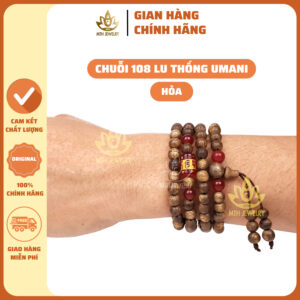 Vòng Trầm 108 Hạt Đính Charm Lu Thống Omani Không chặn