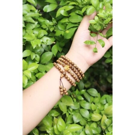 Vòng Tay Trầm Hương Chuỗi Tràng 108 Hạt Mix Charm Bạc/ Bạc Mạ Vàng S925 Mộc Trầm Hương MTH