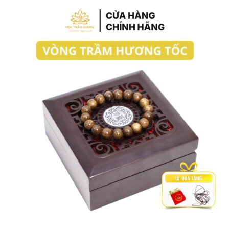 Vòng Tay Trầm Hương Tròn Đơn Hạt 8/10/12/14/16/18 mm Trầm Tốc Việt