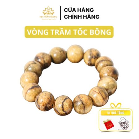 Vòng Tay Trầm Hương Tốc Bông Việt 12/14/16/18 mm Tự Nhiên