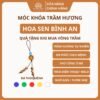 Móc Khóa Trầm Hương Hoa Sen Mix Đá Theo Mệnh – Treo Điện Thoại, Chìa Khóa