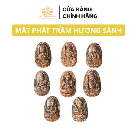 Mặt Phật Bản Mệnh Trầm Hương Sánh Chìm Tự Nhiên Theo Tuổi Đeo Cổ/Đeo Tay