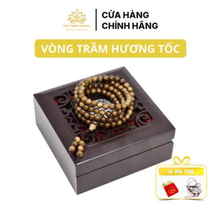 Vòng Tay Trầm Hương Chuỗi Tràng 108 Hạt 6/7/8 mm Trầm Tốc Việt