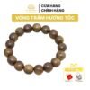 Vòng Tay Trầm Hương Hạt Tròn Đơn size 12mm Trầm Tốc Việt Tự Nhiên – Mùi Dịu Nhẹ
