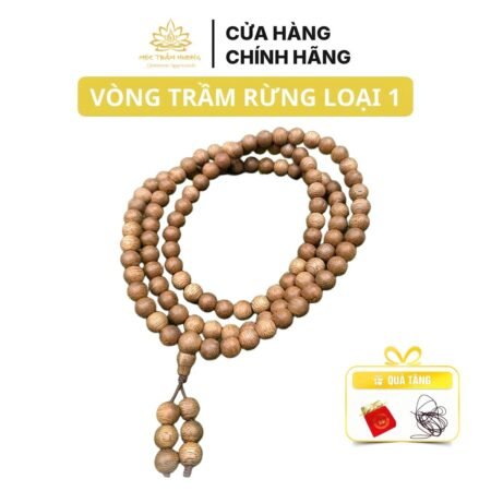 Vòng Tay Trầm Hương Rừng Loại 1 108 Hạt 6/7/8 mm Tuổi Trầm 19 Năm