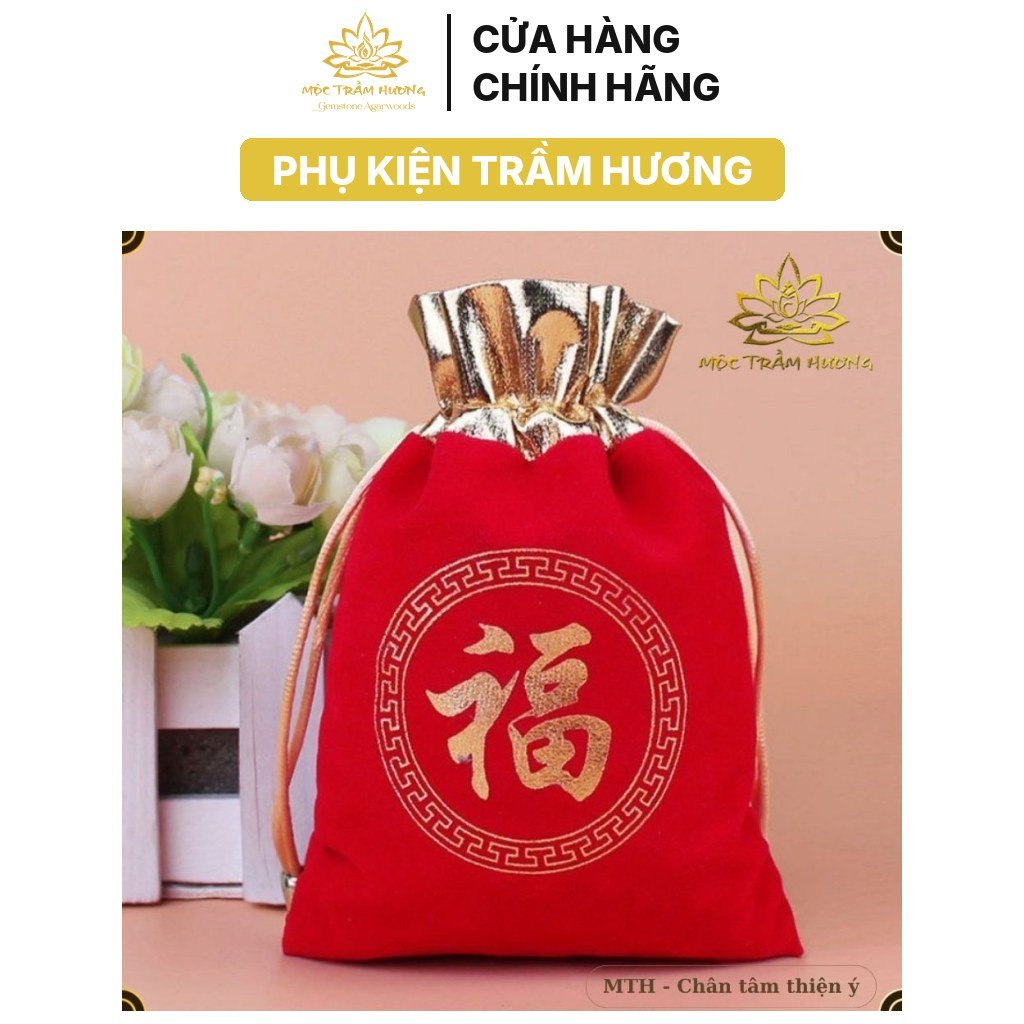Túi Trang Sức Túi Nhung Rút Màu Đỏ Có Chữ Phúc Chuyên Dùng Đựng Trang Sức Túi Trang Sức Túi Nhung Rút Màu Đỏ Có Chữ Phúc Chuyên Dùng Đựng Trang Sức