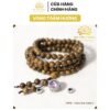 Vòng Tay Mộc Trầm Hương MTH 108 Hạt Mix Charm Đá Hồng Trà – Bạc S925