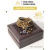 Vòng tay Trầm Hương Tự Nhiên Tràng Hạt 216 Size 4mm Đính Charm Bạc S925 (Tím)