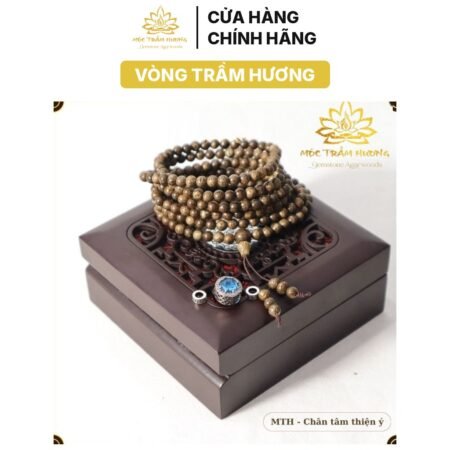Vòng Tay Trầm Hương 216 Hạt 4mm MIX Charm Bạc S925 (Xanh Da Trời)