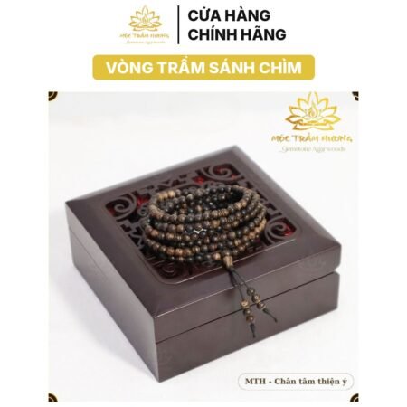 Vòng Tay Trầm Hương Chuỗi Tràng 216 Hạt 4 mm Trầm Sánh Chìm