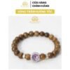 Vòng Tay Trầm Hương Tự Nhiên Tròn Đơn Tốc Việt – 8/10/12mm – Charm (Hồng Trà) Bạc S925