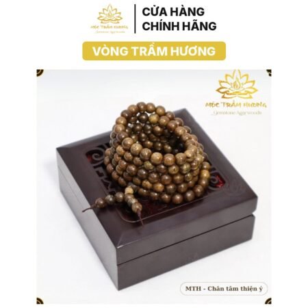 Vòng Tay Trầm Hương Chuỗi Tràng Hạt 108 Size 8mm Dành Cho Nam/Nữ
