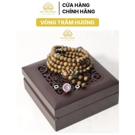 Vòng Tay Trầm Hương 216 Hạt 4mm MIX Charm Bạc S925 (Hồng Trà)