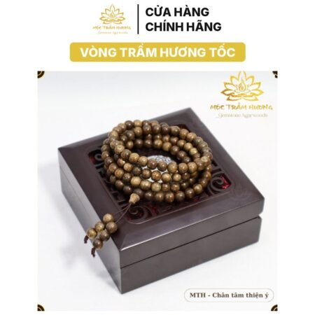 Vòng Tay Trầm Hương Chuỗi Tràng Hạt 108 7mm Trầm Tốc