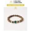 Vòng Tay Trầm Hương Tốc Việt Tròn Đơn Size 8/10/12mm Mix Charm Đá (Xanh Lá) Bạc S925