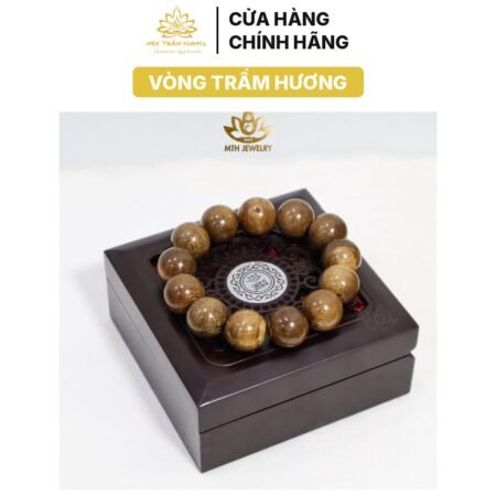 Vòng Tay Trầm Hương Hạt Tròn Đơn Size 18mm (Nam)