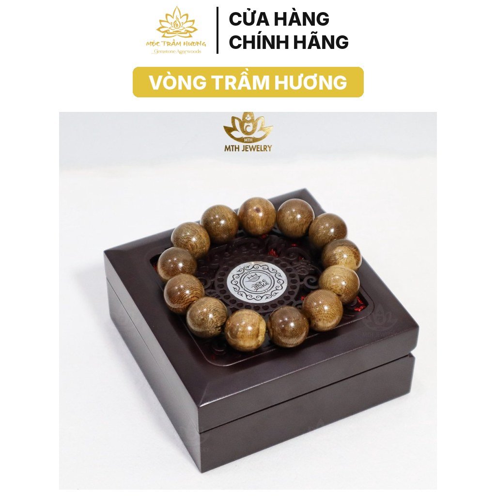Vòng Tay Trầm Hương Hạt Tròn Đơn Size 18mm (Nam) Vòng Tay Trầm Hương Hạt Tròn Đơn Size 18mm (Nam)