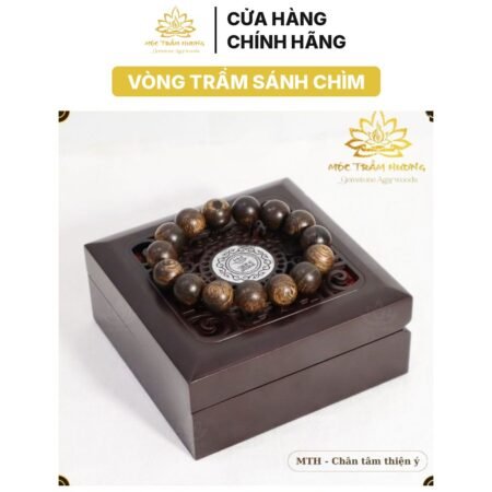 Vòng Tay Trầm Hương Tròn Đơn 14mm Size Nam Trầm Sánh Chìm Việt – Trầm Tự Nhiên