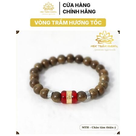 Vòng Tay Trầm Hương Tròn Đơn Tốc Việt Size 6/7/8/10/12 mm – Mix Charm Đá Màu Lu Thống