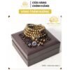 Vòng Tay Trầm Hương Tự Nhiên 108 Hạt MIX Charm Bạc S925 (Tím)