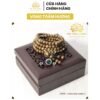 Vòng Tay Trầm Hương Tự Nhiên 108 Hạt MIX Charm Bạc S925 (Xanh Lá)