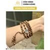 Vòng Tay Trầm Hương Tự Nhiên 108 Hạt Mix Charm Bạc Pháp Luân