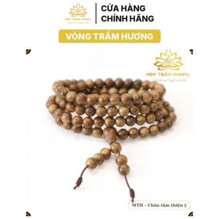 Vòng Tay Trầm Hương Đeo Tay Dạng Chuỗi Hạt 108 Size 6mm